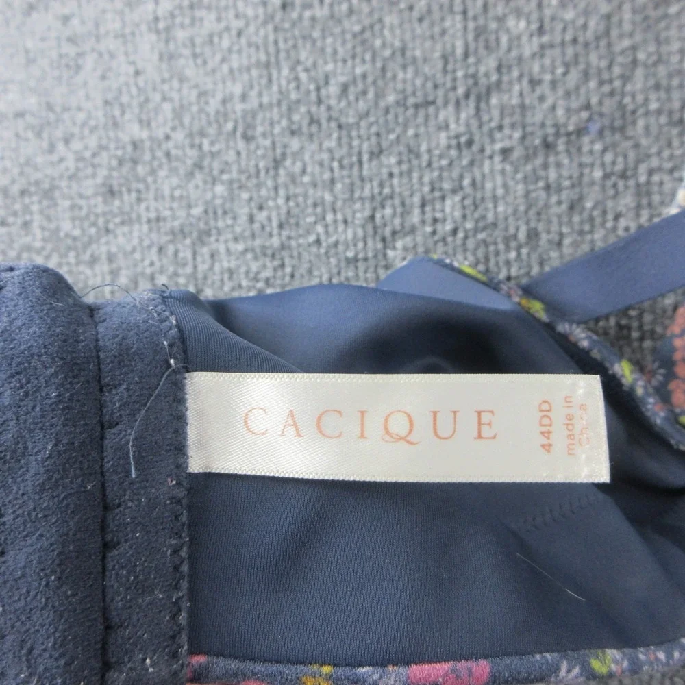 Cacique Lightly Lined Balconette Bra Womens 44DD Floral T-Shirt Underwire Smooth